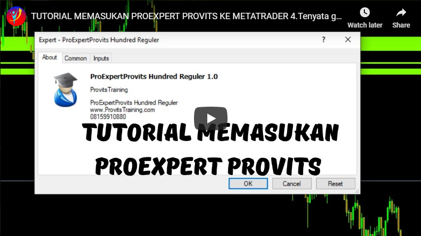 TUTORIAL MEMASUKKAN PROEXPERT PROVITS KE METATRADER 4